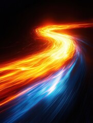 Obraz premium Abstract background, glowing long exposure and speed effect