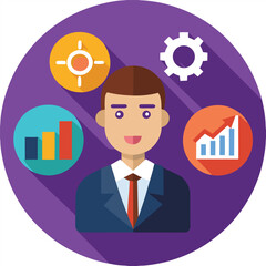 Modern Flat Design Business Icons Set