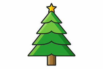 christmas tree isolated on white