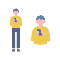 スマホ操作　男性