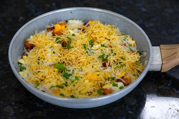 Traditional biro-biro rice, isolated in selective focus