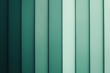 Obraz premium A series of vertical panels in various shades of green create a soothing and unified gradient pattern.