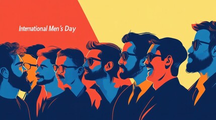 Vector illustration used as a background or poster design for International Mens Day