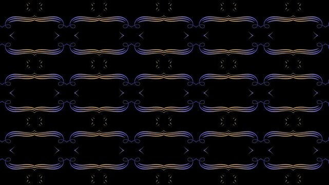 Curve ornament seamless pattern animation background