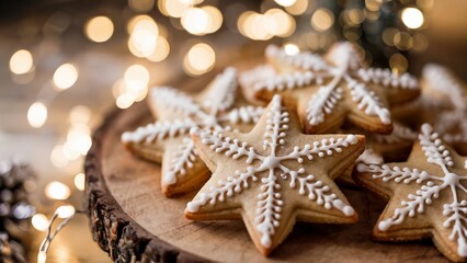 Christmas sugar cookies, desserts, festive decorations, holiday feast, homemade meal, new year celebration, heartwarming dish