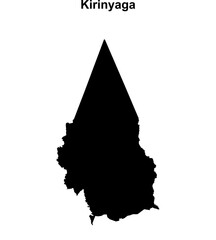 Obraz premium Kirinyaga county blank outline map