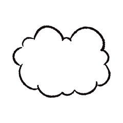 手描きのもこもこの吹き出し