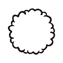 Fototapeta premium 手描きのもこもこの吹き出し