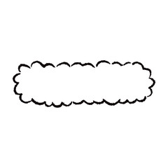 手描きのもこもこの吹き出し