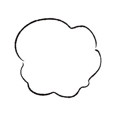 Fototapeta premium 手描きのもこもこの吹き出し