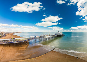 Eastbourne Beach and Pier, East Sussex, UK