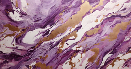 Abstract Purple and White Marble