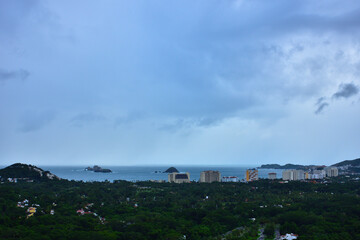 Fototapeta premium Vista de Ixtapa Guerrero desde mirador.
