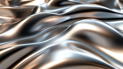 Shiny Metallic Waves in Luxury Textures