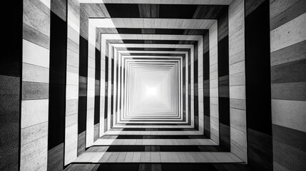 Endless Corridor of Monochrome Cubes