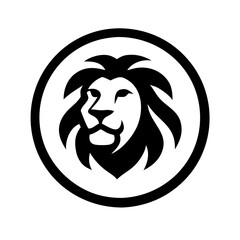 Fototapeta premium Leo. Icon, logo, symbol, sign. A simple black and white drawing.