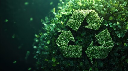Banner for the main page of the site with a realistic recycling icon. The problem of ecology, waste recycling, waste disposal, reusable use, recyclables use, consumer culture, safe a planet.