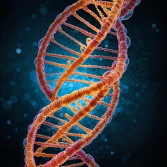 doble hélice del ADN brillante arte digital.