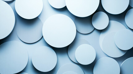 Minimalist Abstract Blue Circular Shapes Design