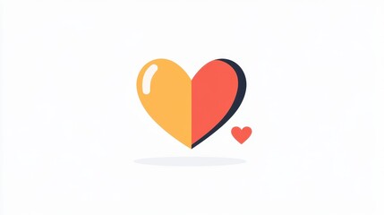 Colorful Heart Icon - Symbol of Love and Emotions