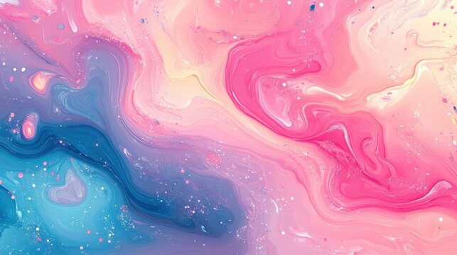 abstract background with fluid pastel colors. Minimal bright creative procreate style illustration