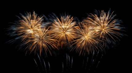 Fototapeta premium Golden Fireworks Display