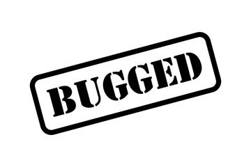 Bugged black stamp vector isolated