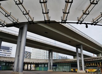 Naklejka premium Rundgebäude in Halle/Saale