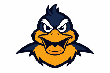 head of a  angry duck logo icon