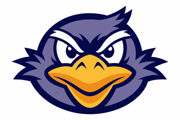 head of a  angry duck logo icon