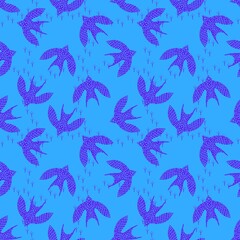 Ethnic animals seamless birds pattern for wrapping paper and fabric