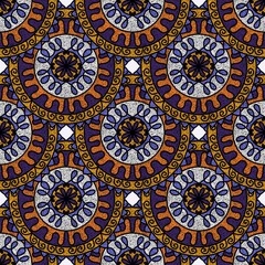 Abstract floral seamless retro flower pattern for fabrics and linens