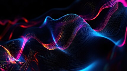 Abstract Neon Wave
