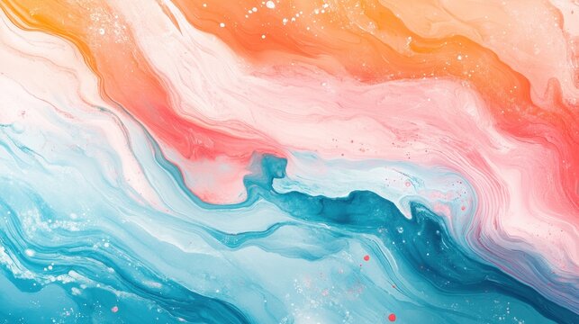 abstract background with fluid pastel colors. Minimal bright creative procreate style illustration