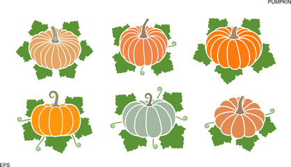 Pumpkin logo. Isolated pumpkin on white background. Patisson