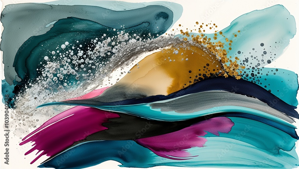 Wall mural Abstract Ocean Painting