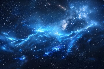 A blue space filled with lots of stars