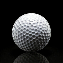 golf ball isolated on black