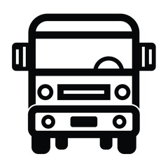 Simple Black and White Truck Icon Design