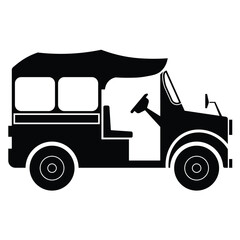 Classic Tuk-Tuk Vehicle Silhouette Design