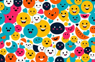 Bold Cartoon Characters with Exaggerated Features and Bright Colors