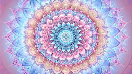 Delicate Radial Mandala with Intricate Details