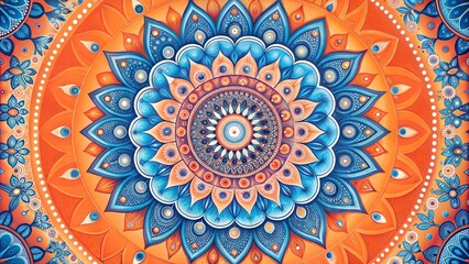 Delicate Radial Mandala with Intricate Details