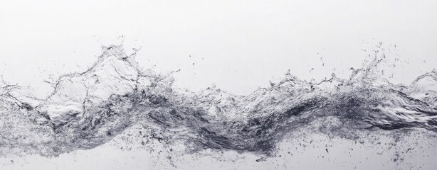 Water wave isolated on white background, water splash