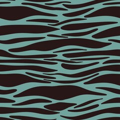 Black Tiger Pattern with Blue-Green Background