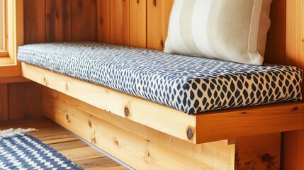 Elegant Traditional Upholstered Bench with Floral Design