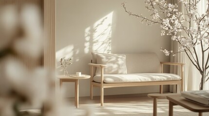 Serene Winter Retreat: A Cozy Hideaway Beneath Blooming Branches