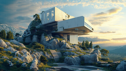 amazing building 3D surrealism background