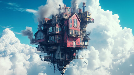 amazing building 3D surrealism background