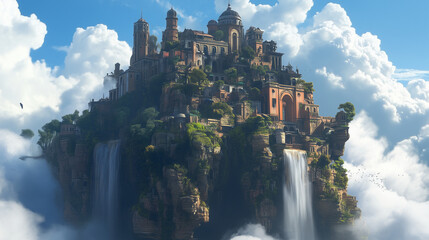 amazing building 3D surrealism background